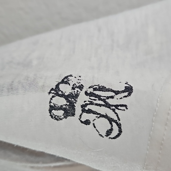 Miss Me | Women's White Pink Spell-Out "Miss Me" Retro Slub Sheer Tee Sz M - Picture 7 of 13